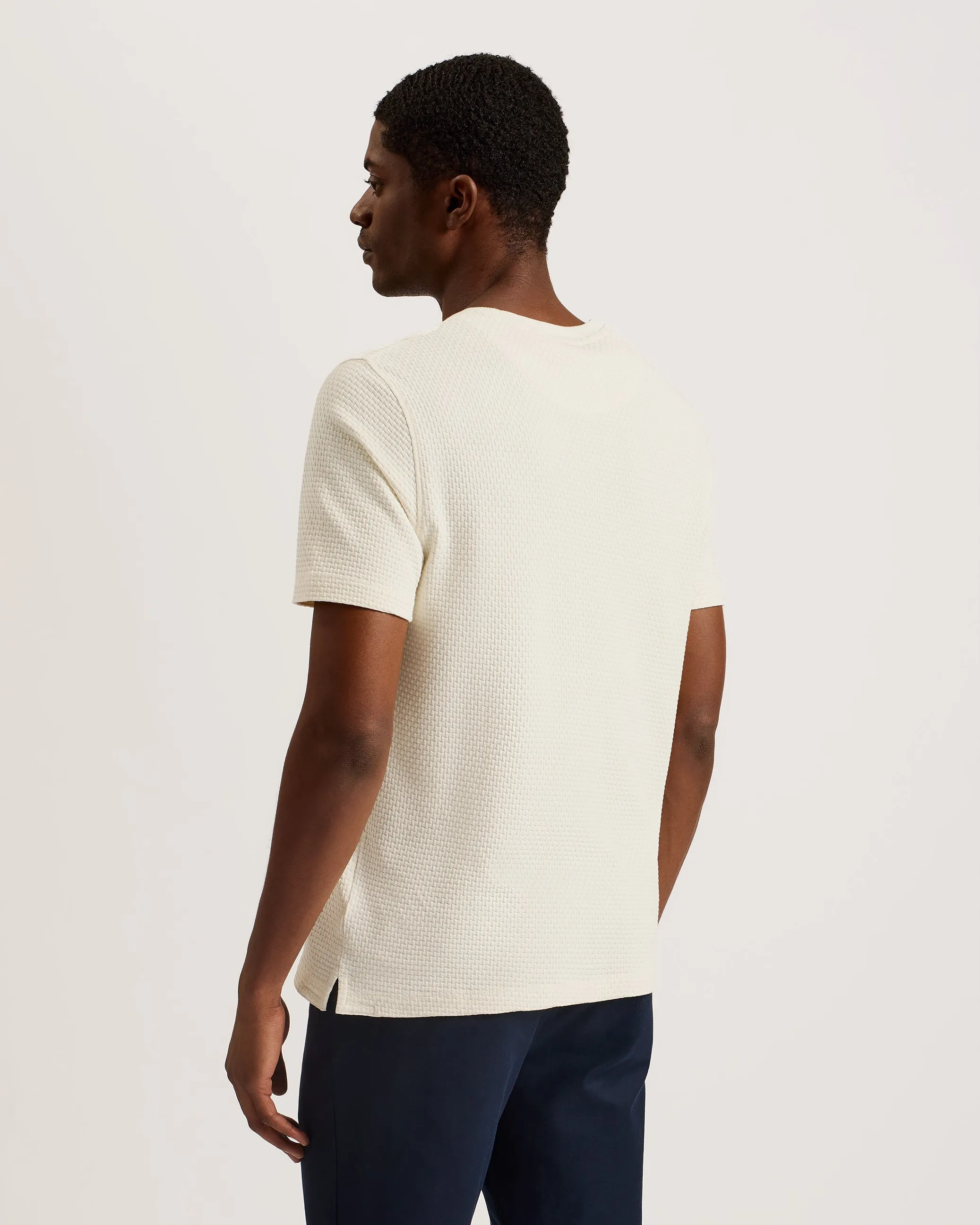 Curlys Short Sleeve Regular Branded T-Shirt Ecru