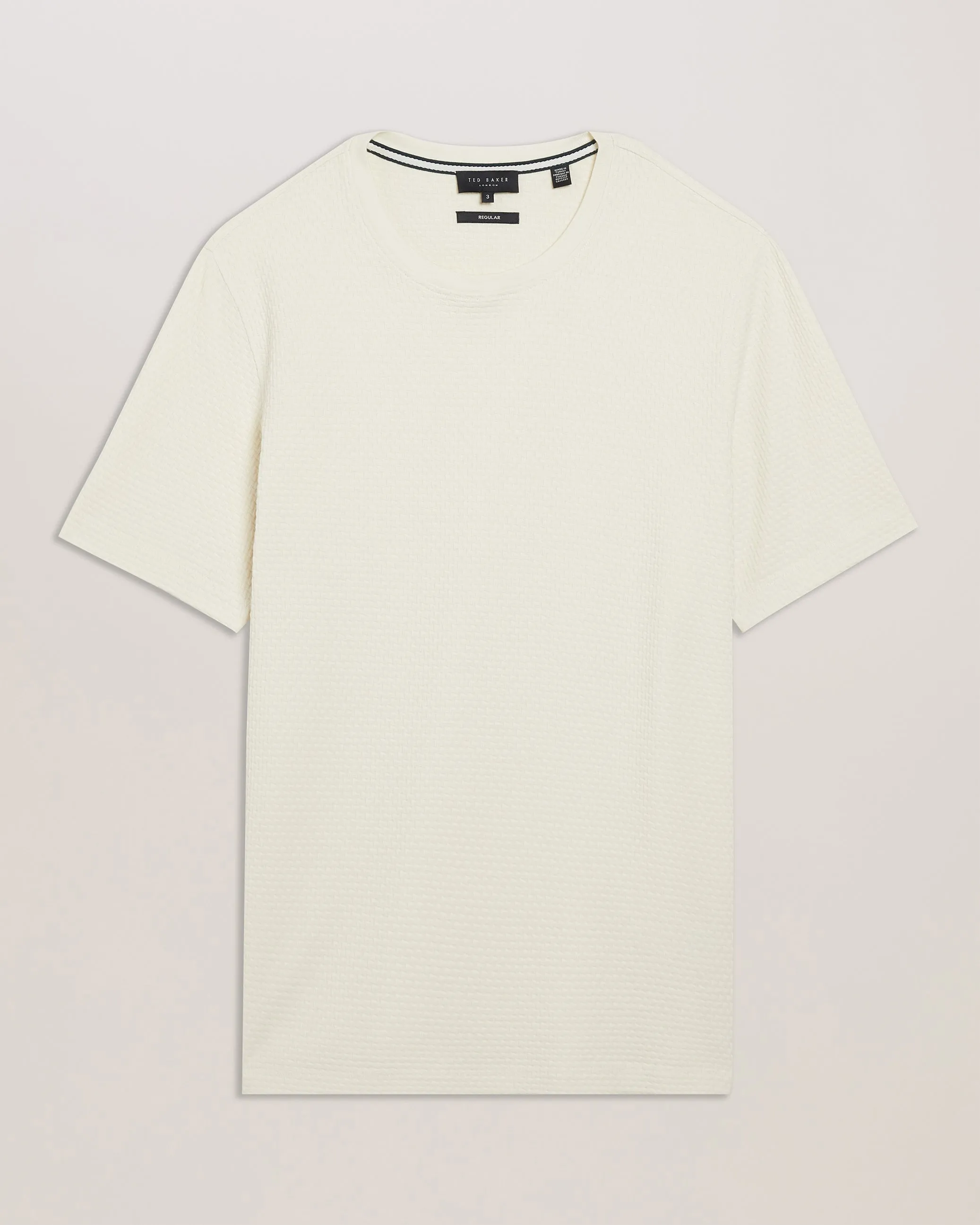Curlys Short Sleeve Regular Branded T-Shirt Ecru