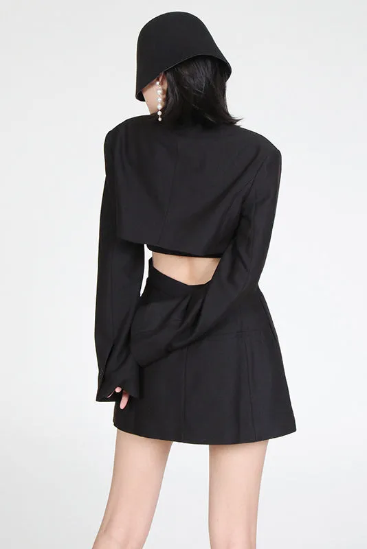 Cutout Blazer Dress in Solid Color