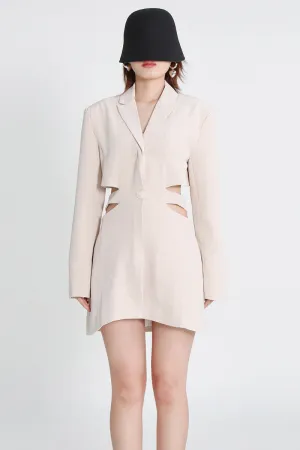 Cutout Blazer Dress in Solid Color