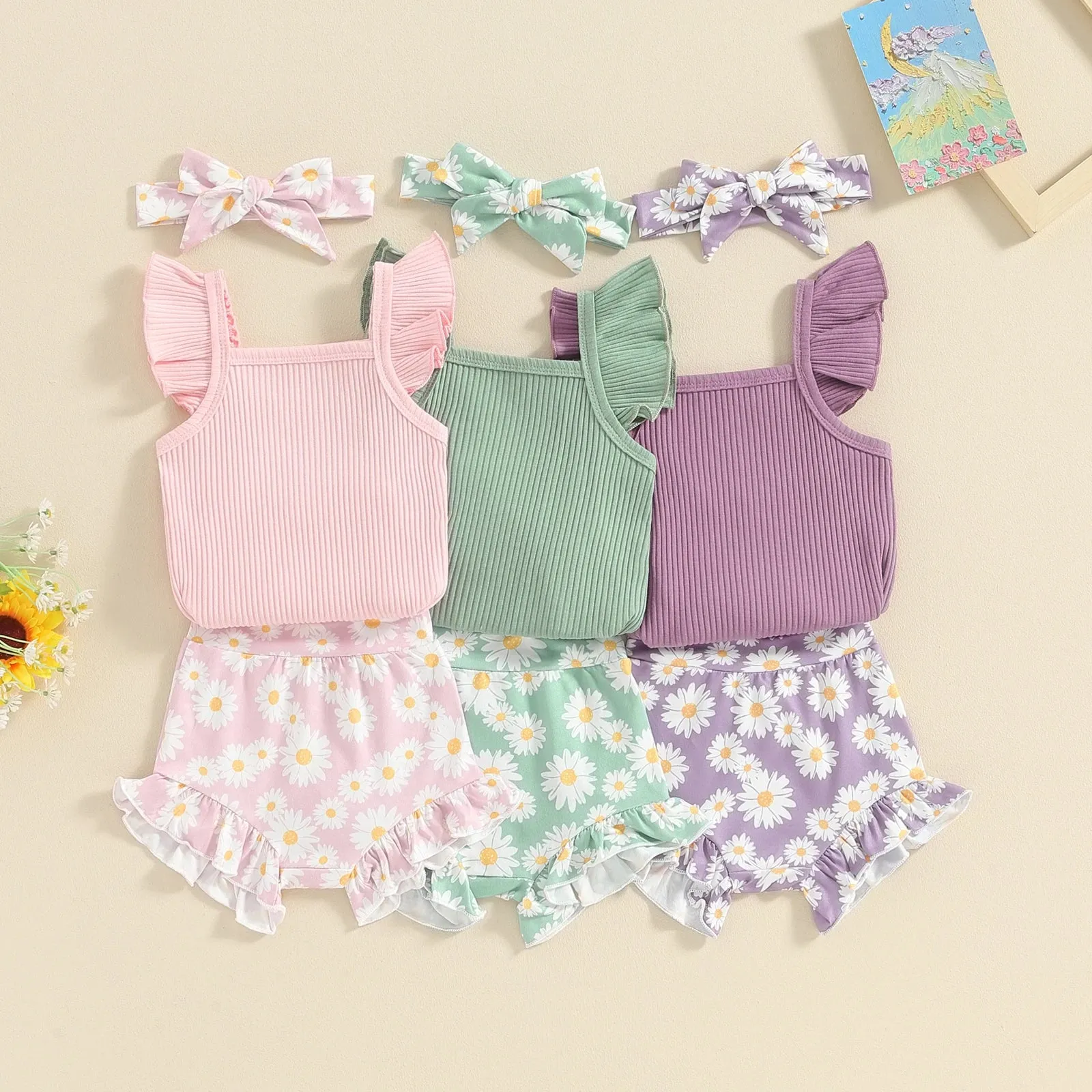Daisy Bloomers 3 Piece Set