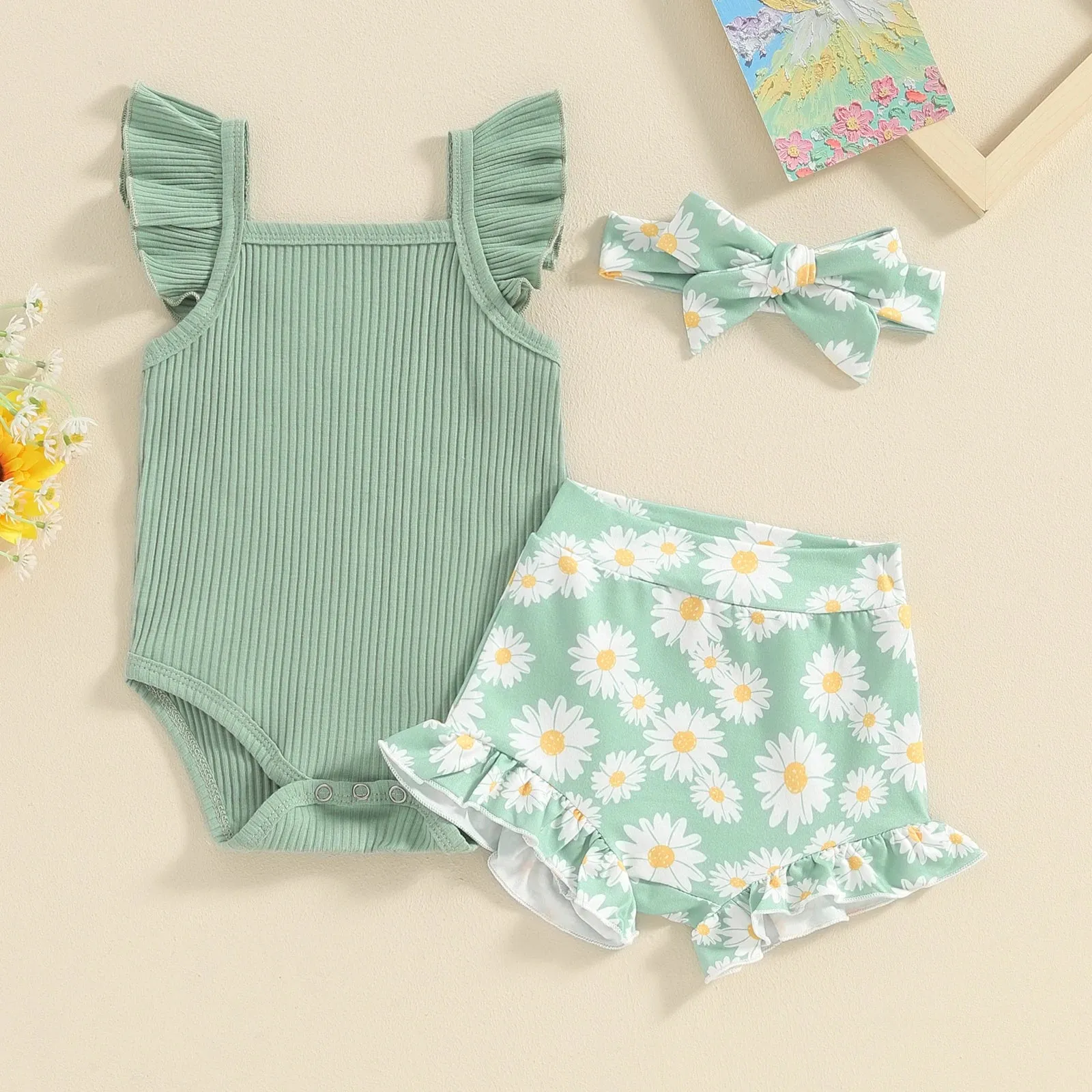 Daisy Bloomers 3 Piece Set