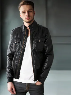 Daredevil Style Leather Bomber for Men
