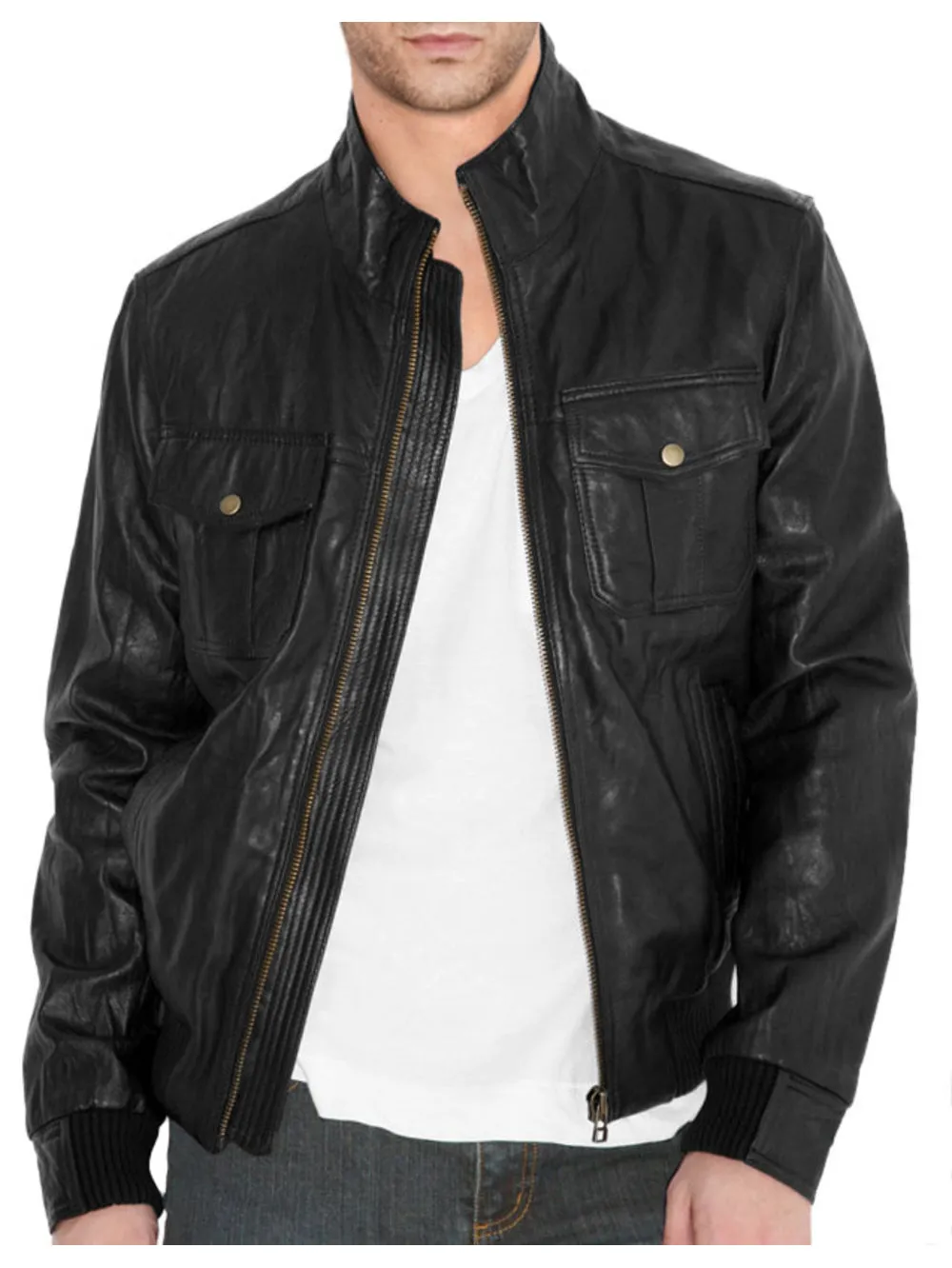 Daredevil Style Leather Bomber for Men