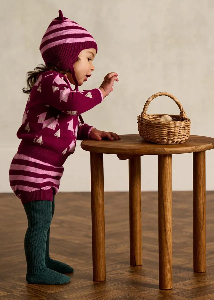 Dawn - Pomegranite Knit Striped Bloomer