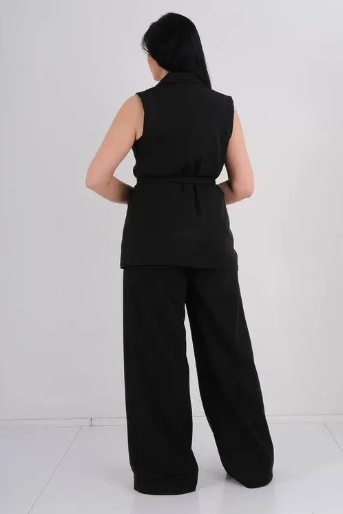 DD7026 Gold Button Vest Suit Jacket