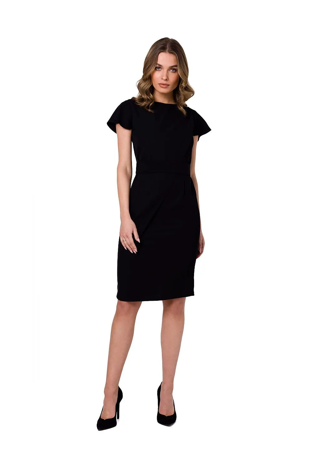 Decorative Layered Buckle Cocktail Dress