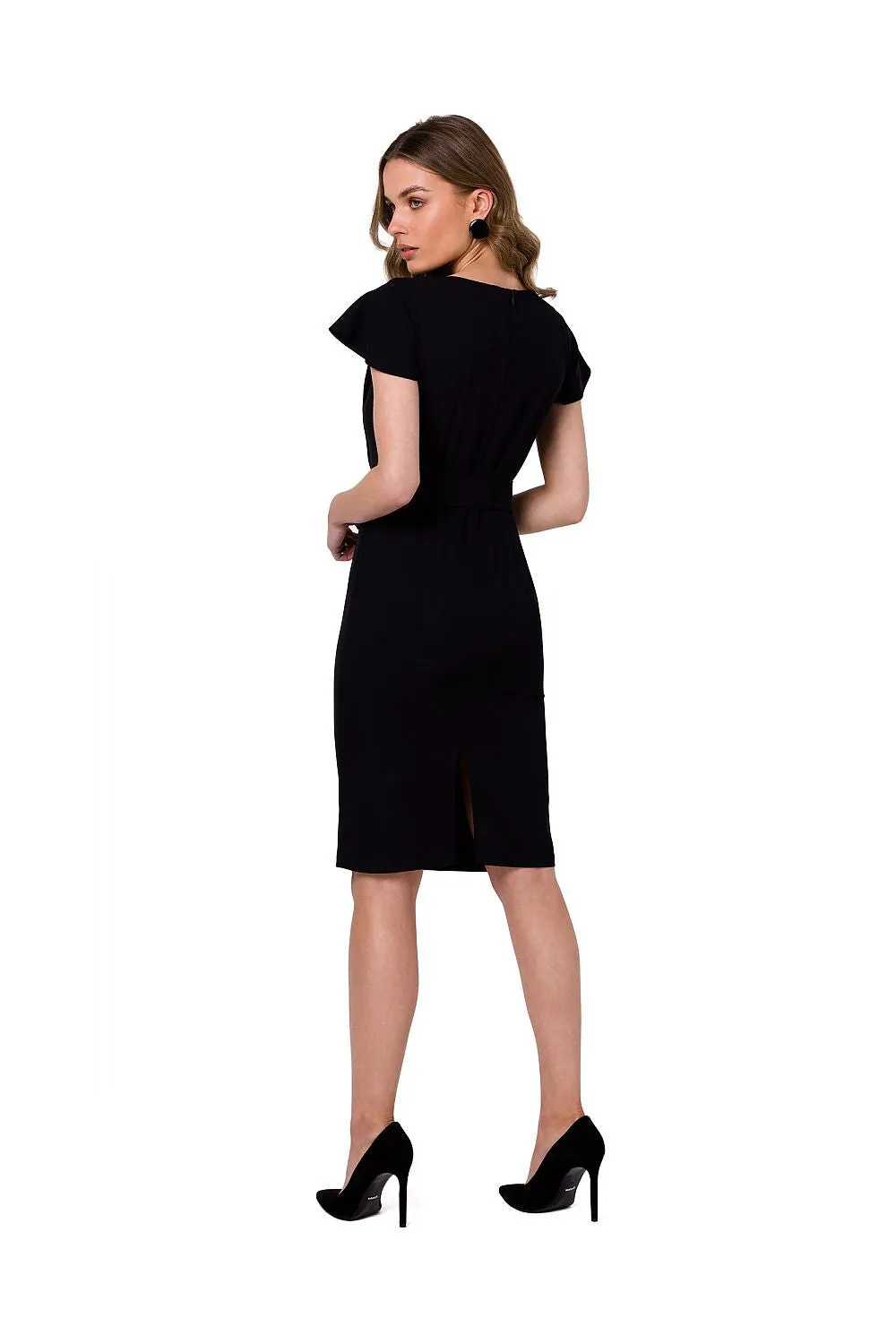 Decorative Layered Buckle Cocktail Dress