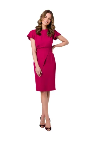 Decorative Layered Buckle Cocktail Dress