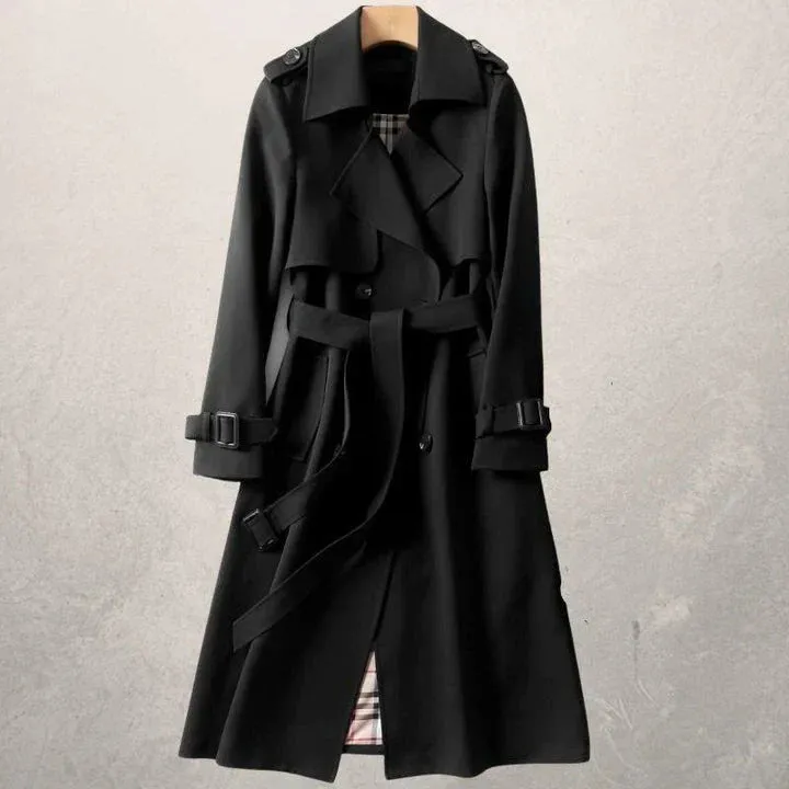 Double-breasted ruby coat