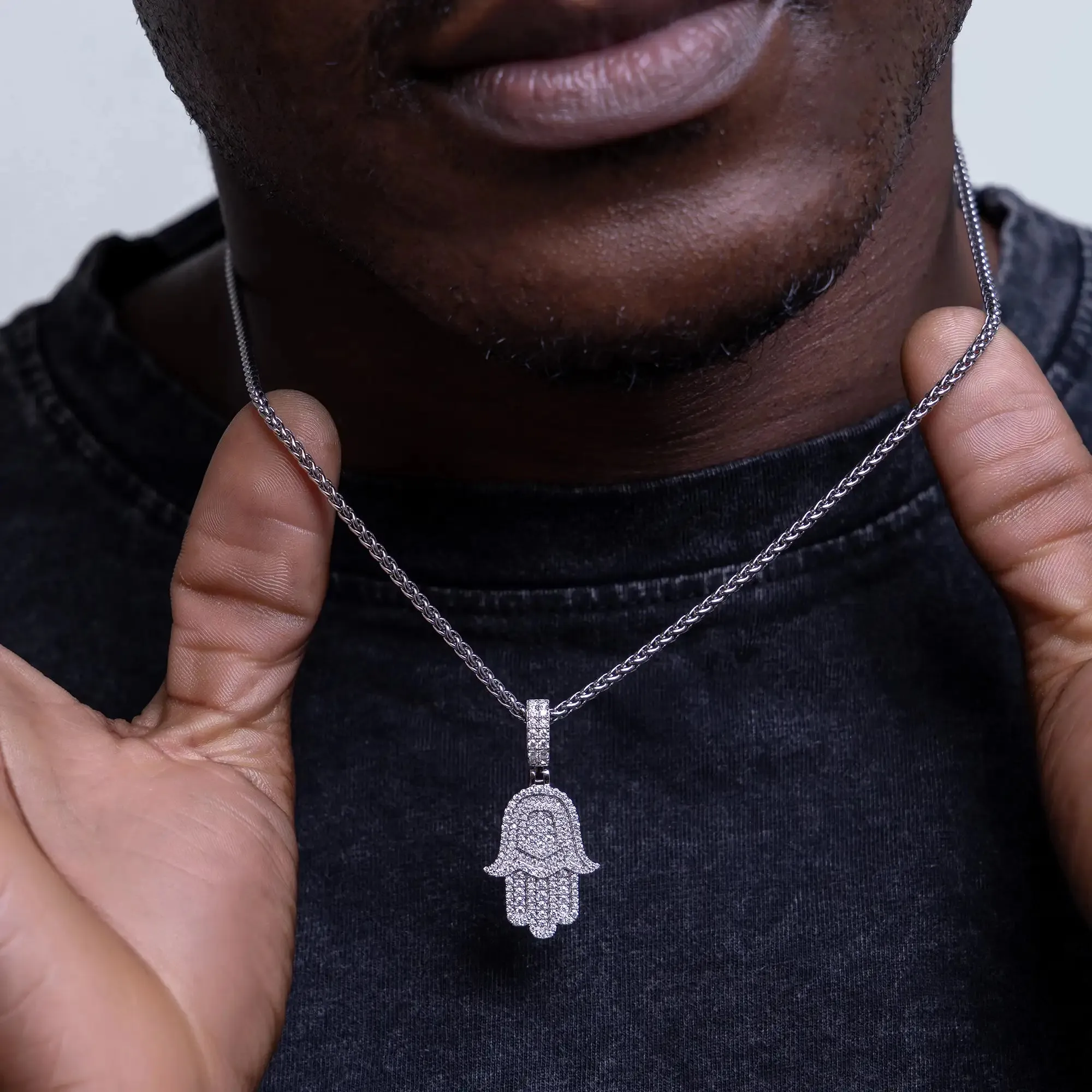 Double-Layered Hamsa Pendant