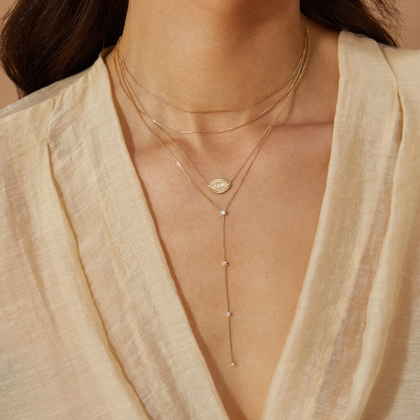 Double Strand Liquid Gold Necklace