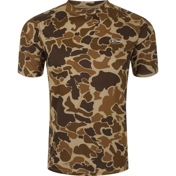 Drake EST Camo Performance Short Sleeve Crew