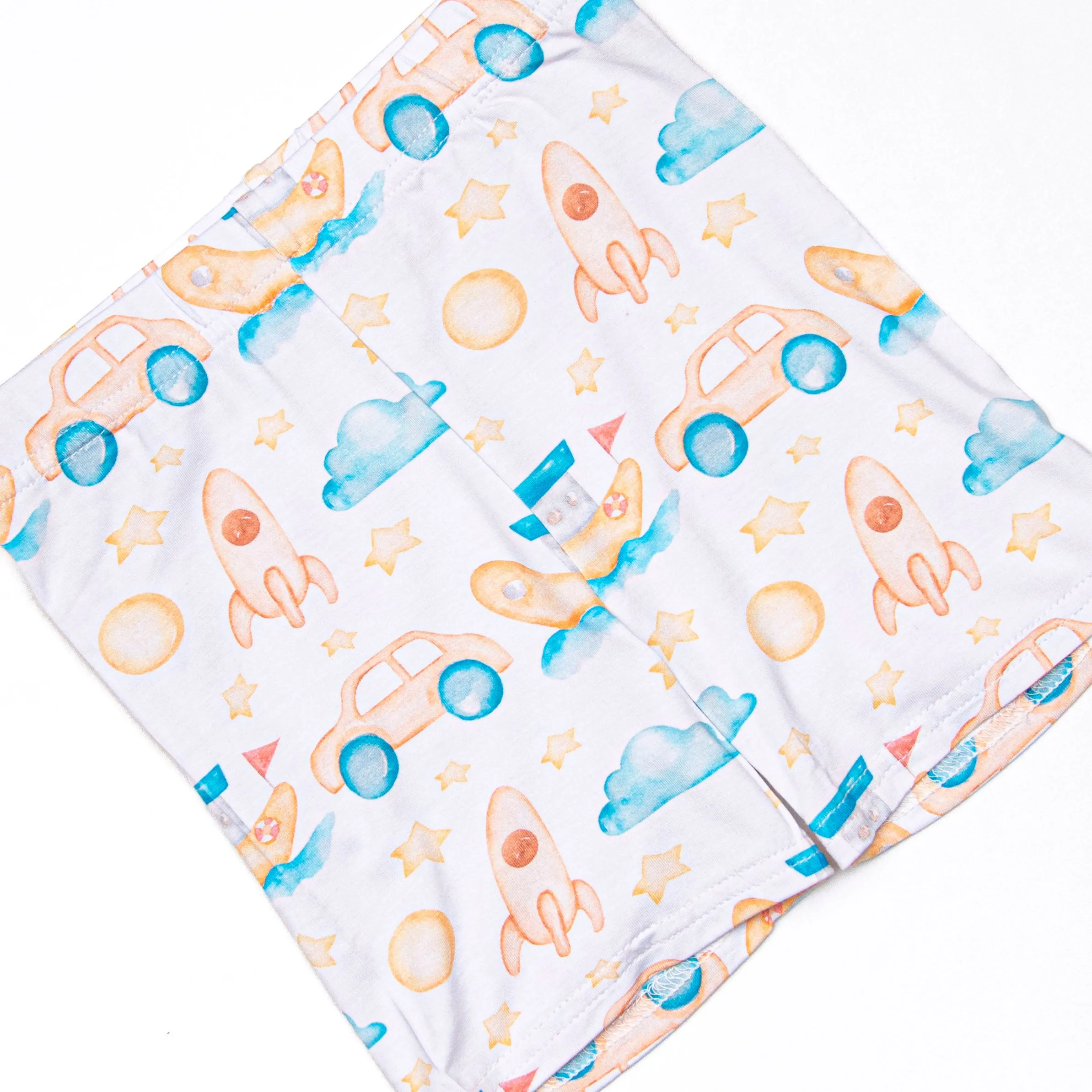 Dreaming Drivers Bamboo Pajama Short Set, Blue