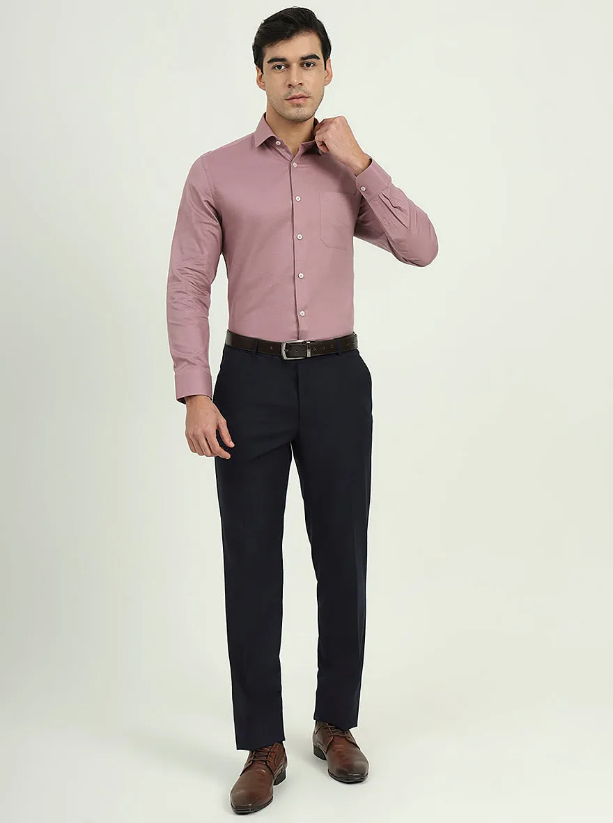 Dusty Pink Solid Slim Fit Formal Shirt | Greenfibre