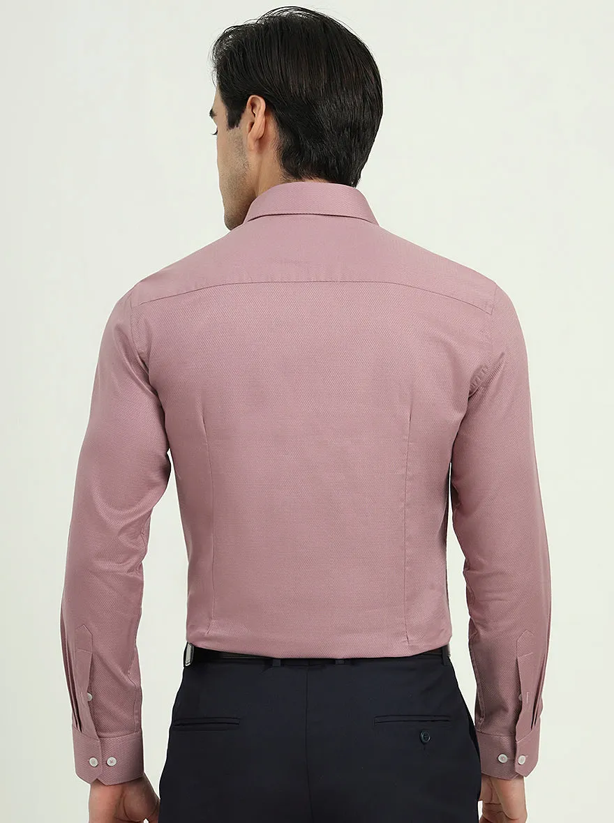 Dusty Pink Solid Slim Fit Formal Shirt | Greenfibre