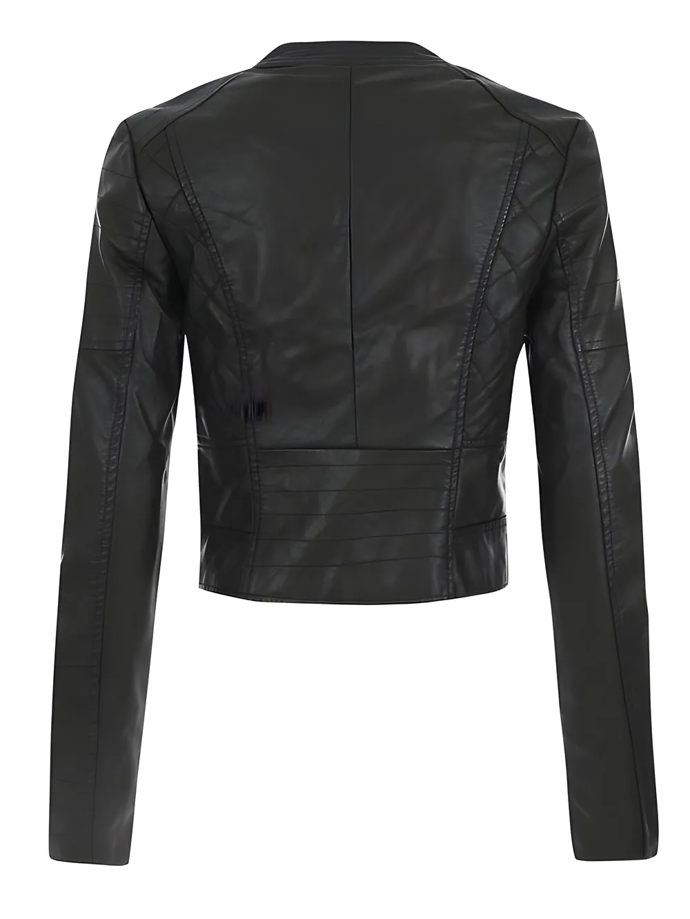 Edge Bloom Biker Leather Jacket for Girls