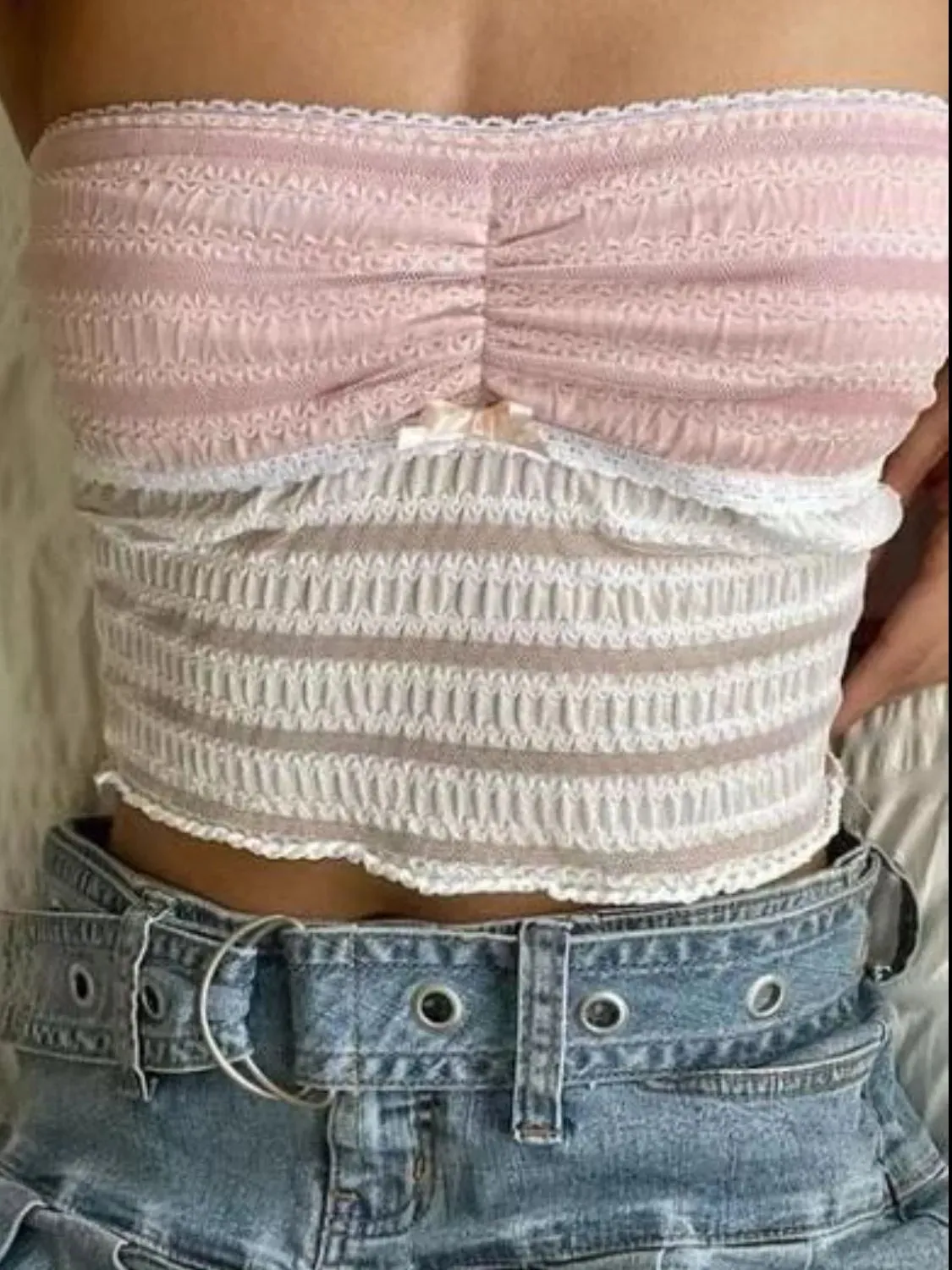 Elegant Lace Tube Top – Feminine & Chic