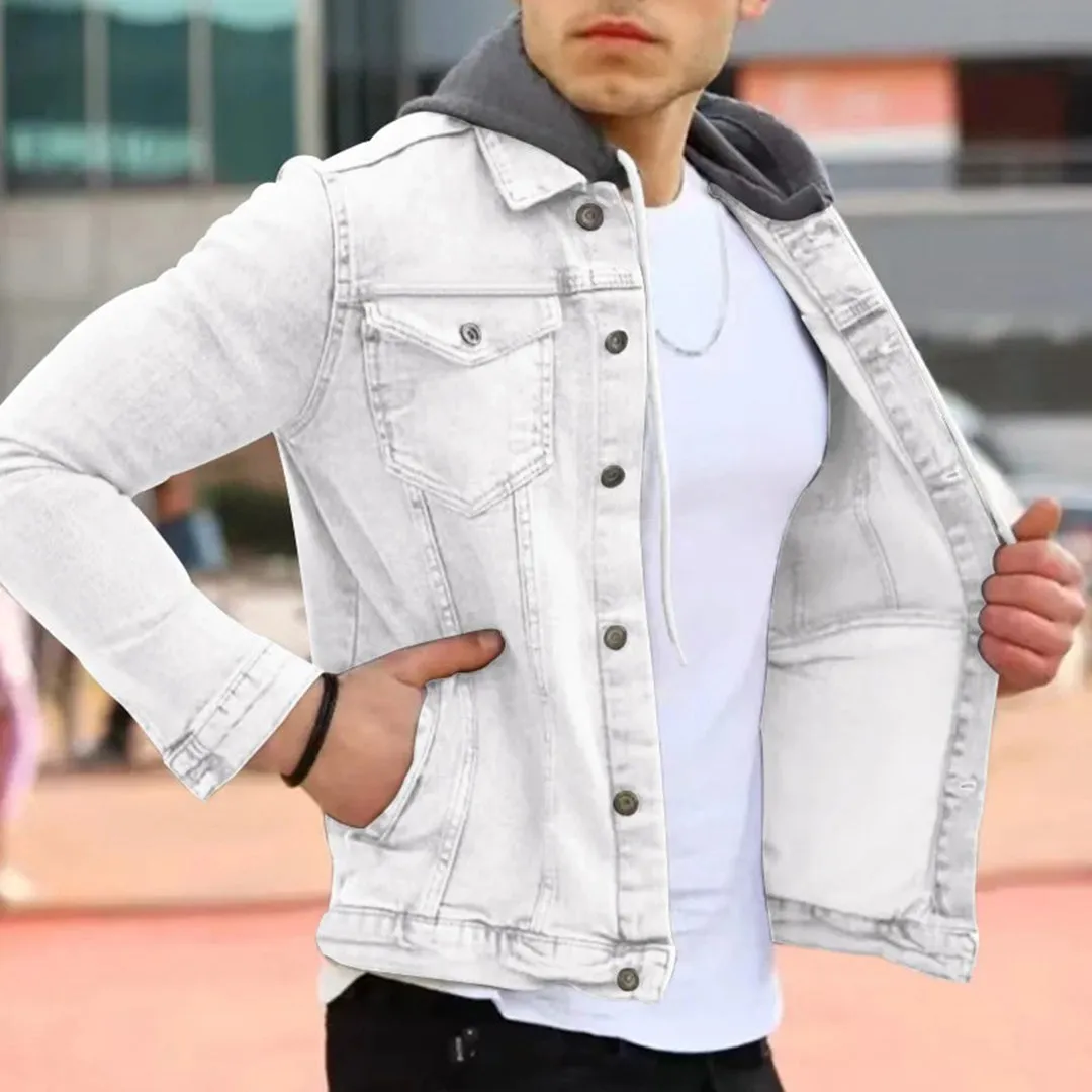 Elias Casual Chic: Modernes Denim-Kapuzenhemd für Herren