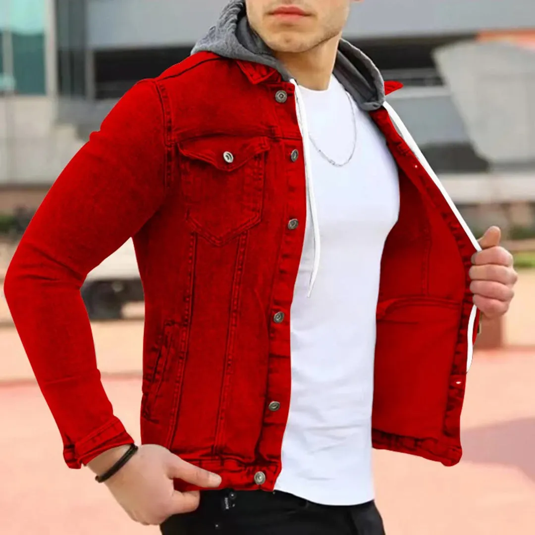 Elias Casual Chic: Modernes Denim-Kapuzenhemd für Herren