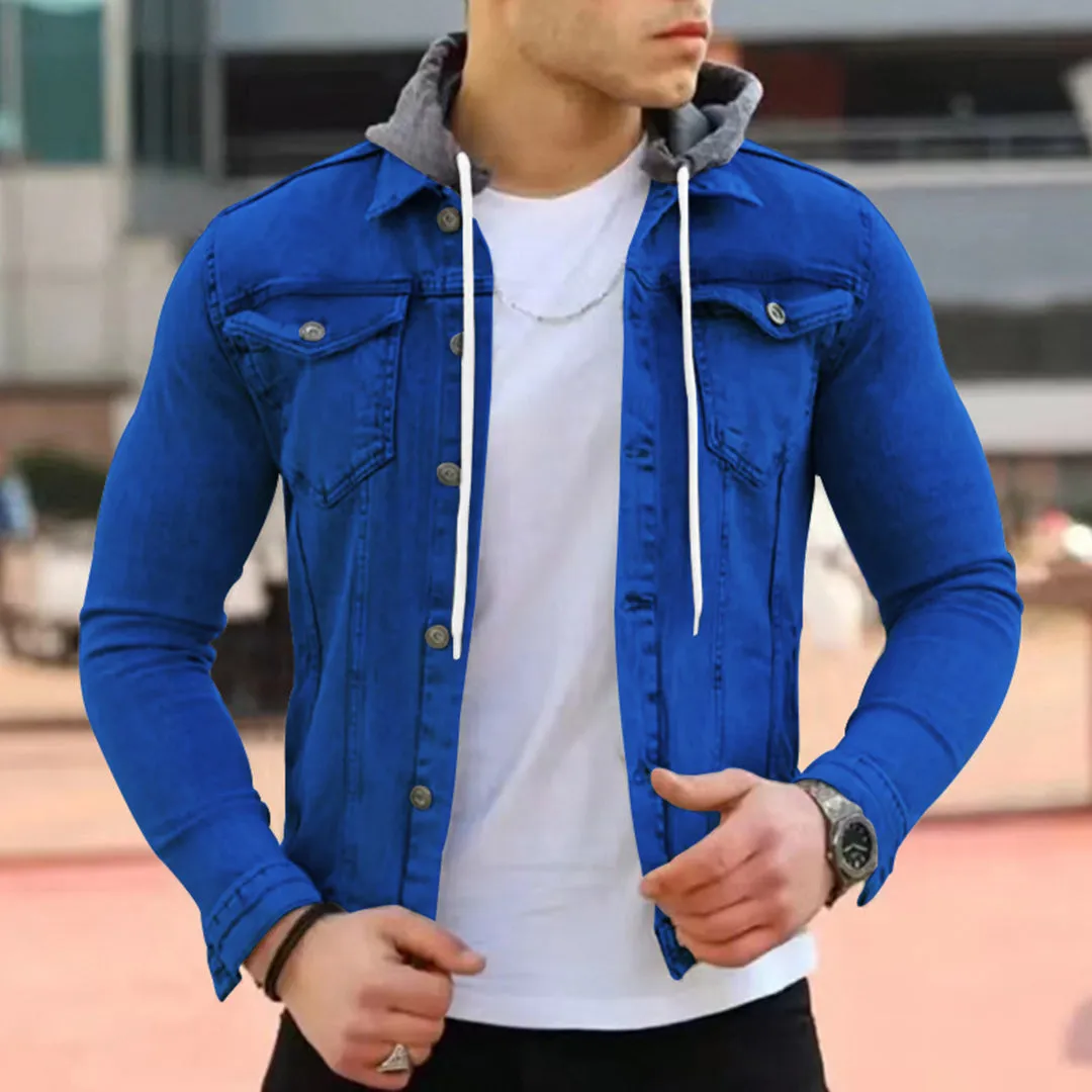 Elias Casual Chic: Modernes Denim-Kapuzenhemd für Herren