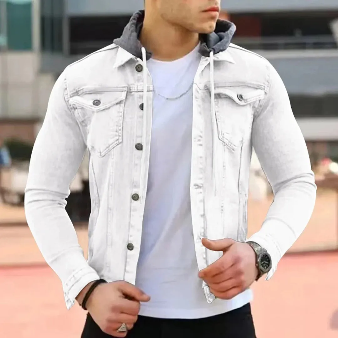 Elias Casual Chic: Modernes Denim-Kapuzenhemd für Herren