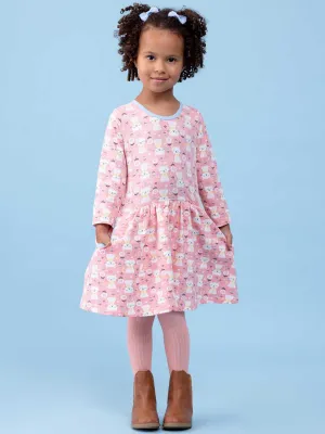 Elsa Long Sleeve Pink Smitten Kitten Dress