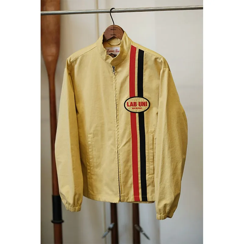 Embroidered Stand Collar Track Jacket