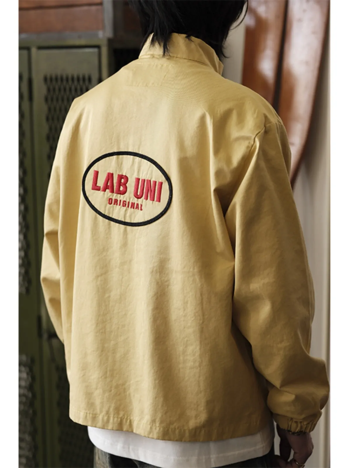 Embroidered Stand Collar Track Jacket