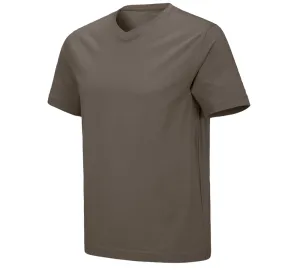 e.s. kratka majica cotton stretch z V-izrezom