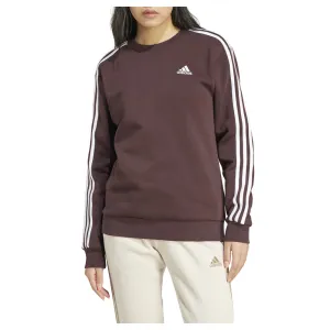 Essentials 3-Stripes Fleece Crew Neck Sweatshirt