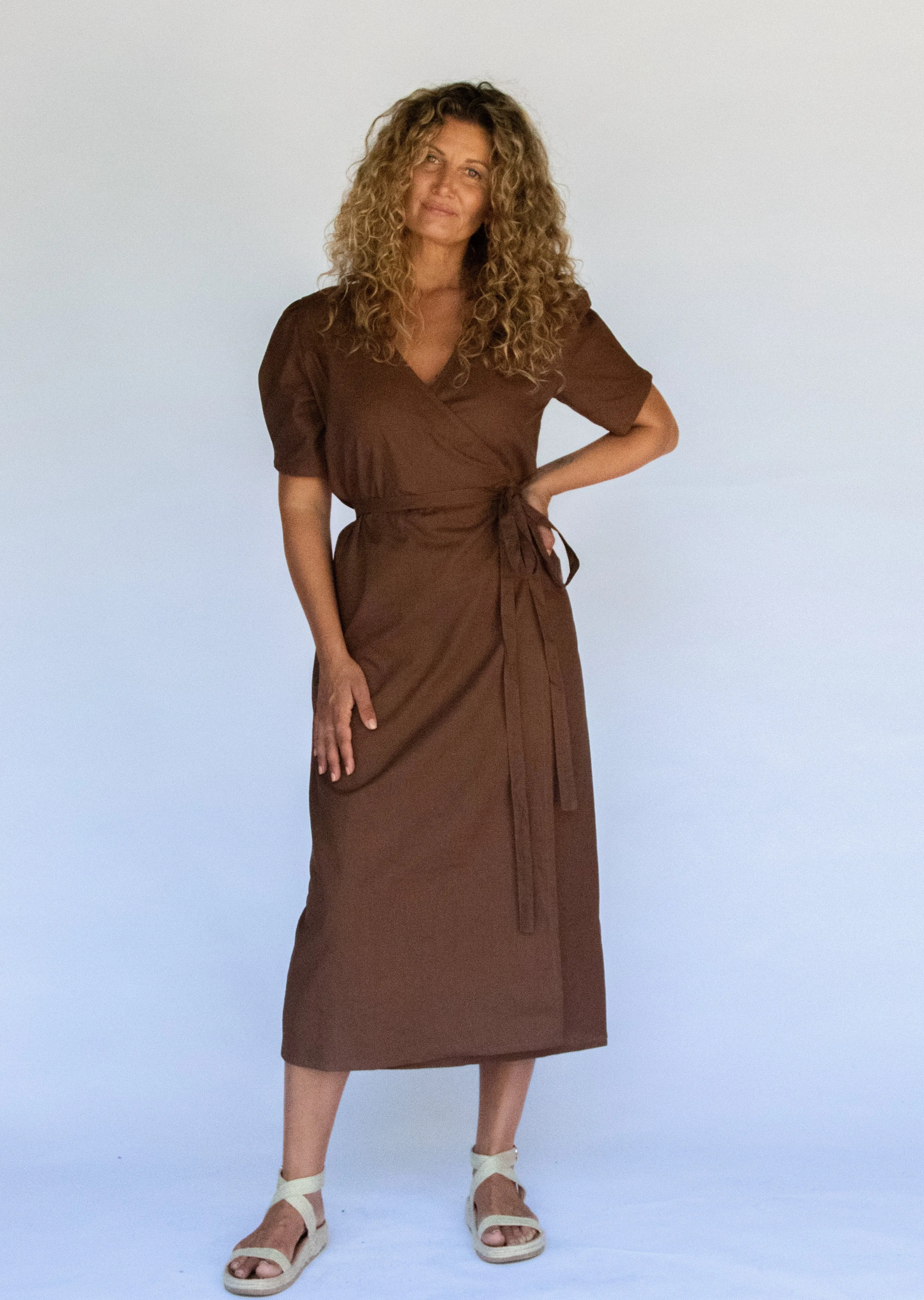 Estelle Wrap Dress // Cocoa