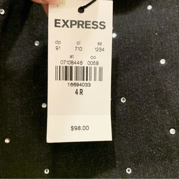 Express Grey Crystal Rhinestone Embellished Skinny Jeans Denim Ankle Leggings
