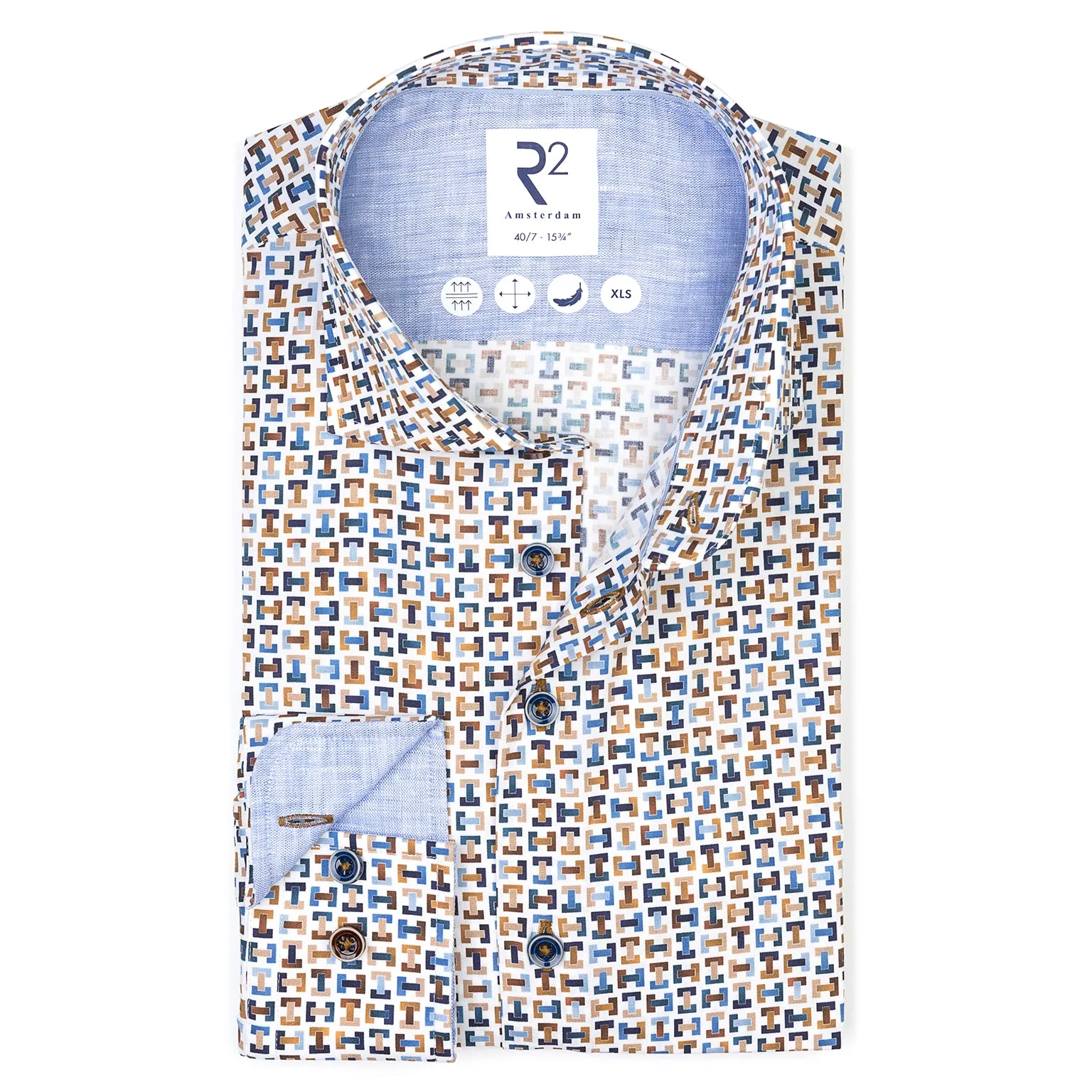Extra long sleeves. Bike pedal print stretch shirt