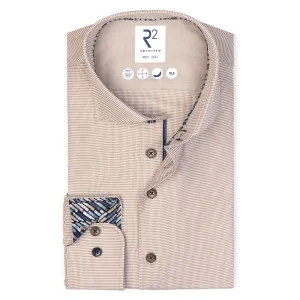 Extra long sleeves. Pied de poule stretch shirt
