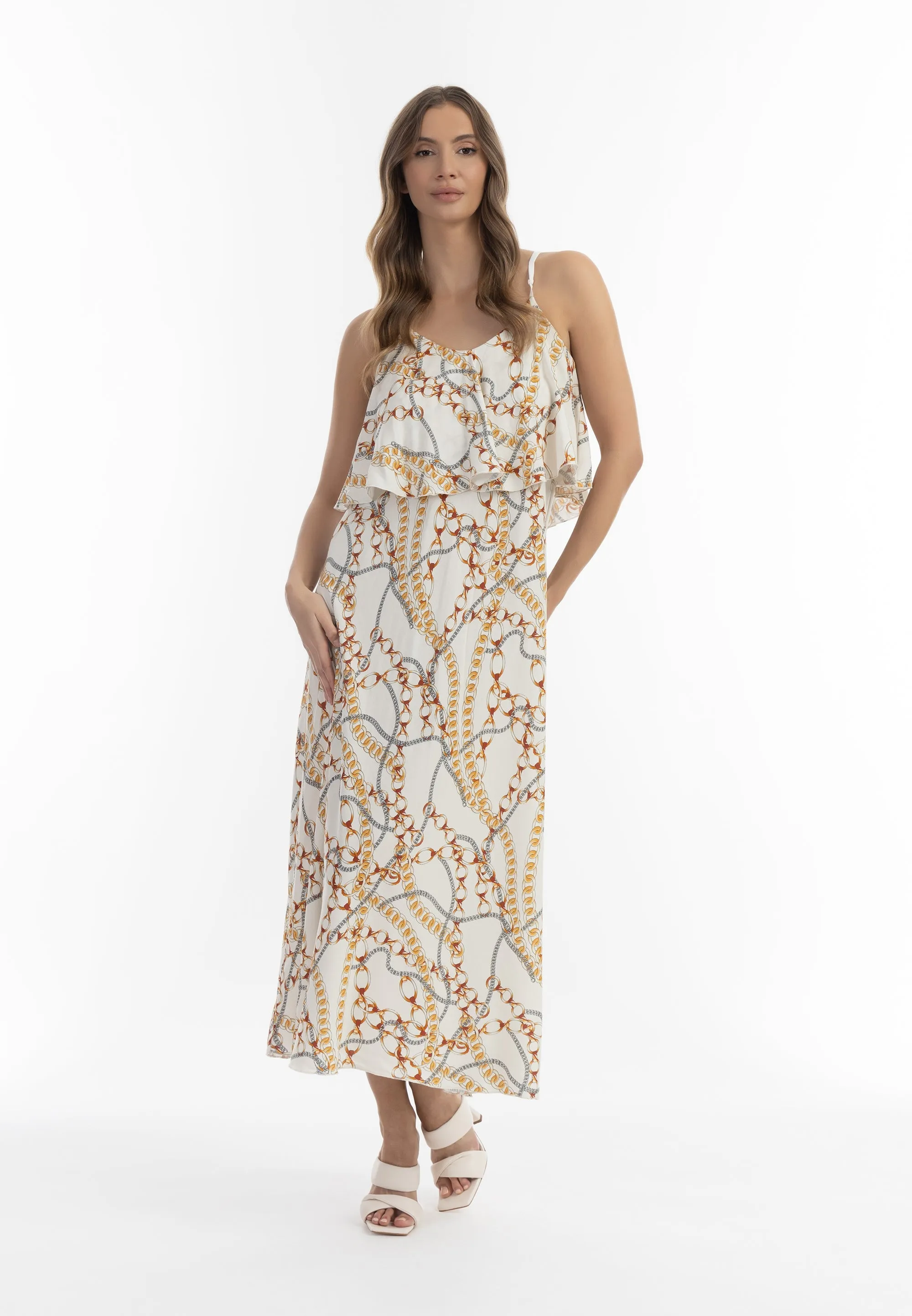 faina Women's Maxi Dress With All-Over Print