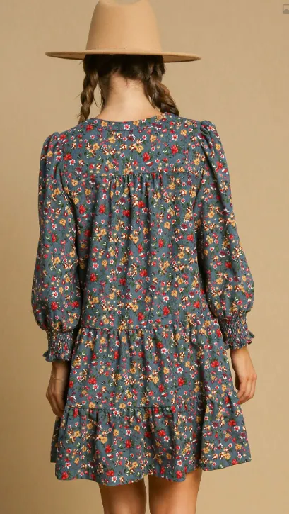 Fall Floral On Roydz Dress