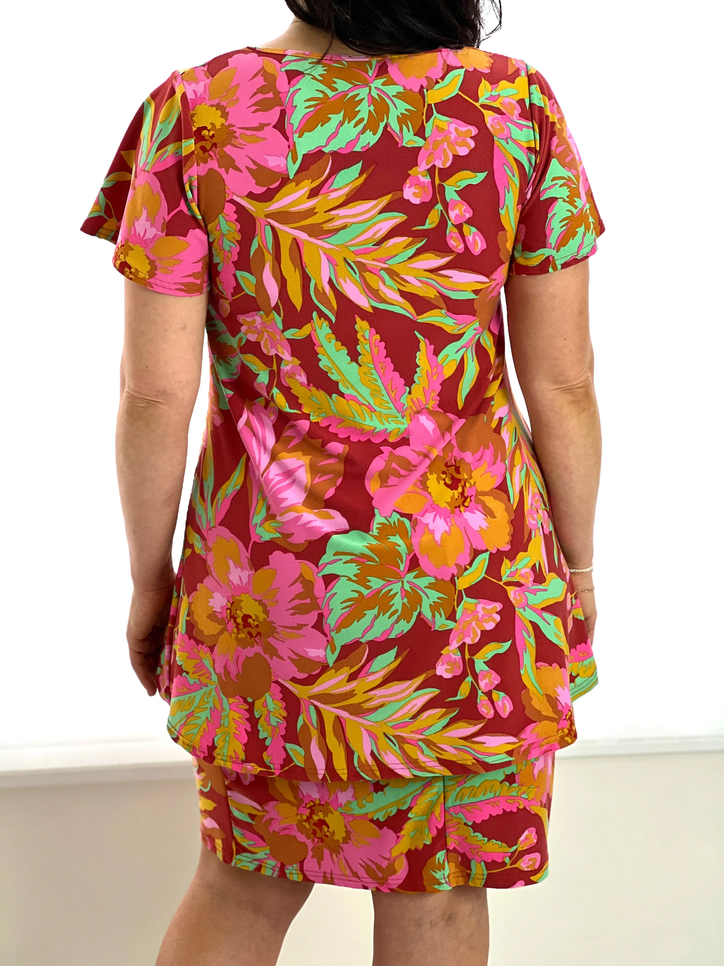 Fallon Floral Layered Dress