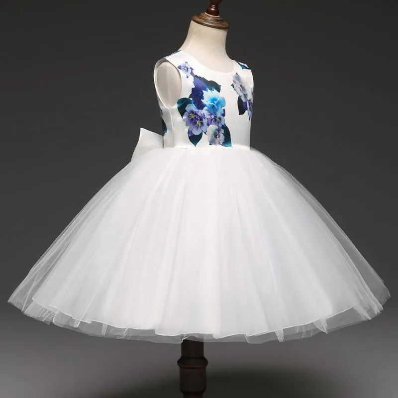 Fancy Girls Dresses Christmas or Wedding Dresses 1- 8 Years Blue Floral