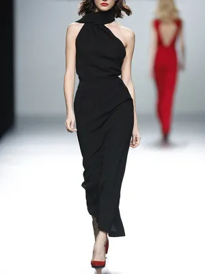 Fashion Solid Color Sleeveless Maxi Dress