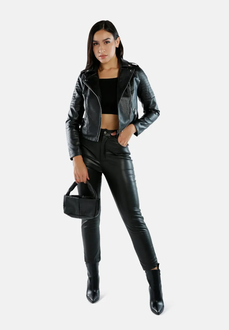Faux Leather Biker Jacket