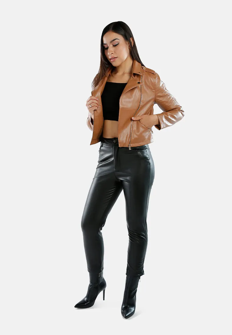 Faux Leather Biker Jacket