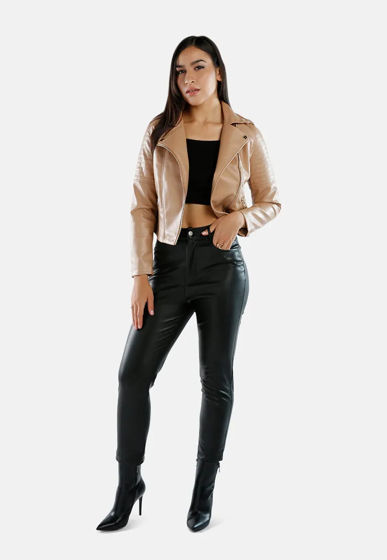 Faux Leather Biker Jacket