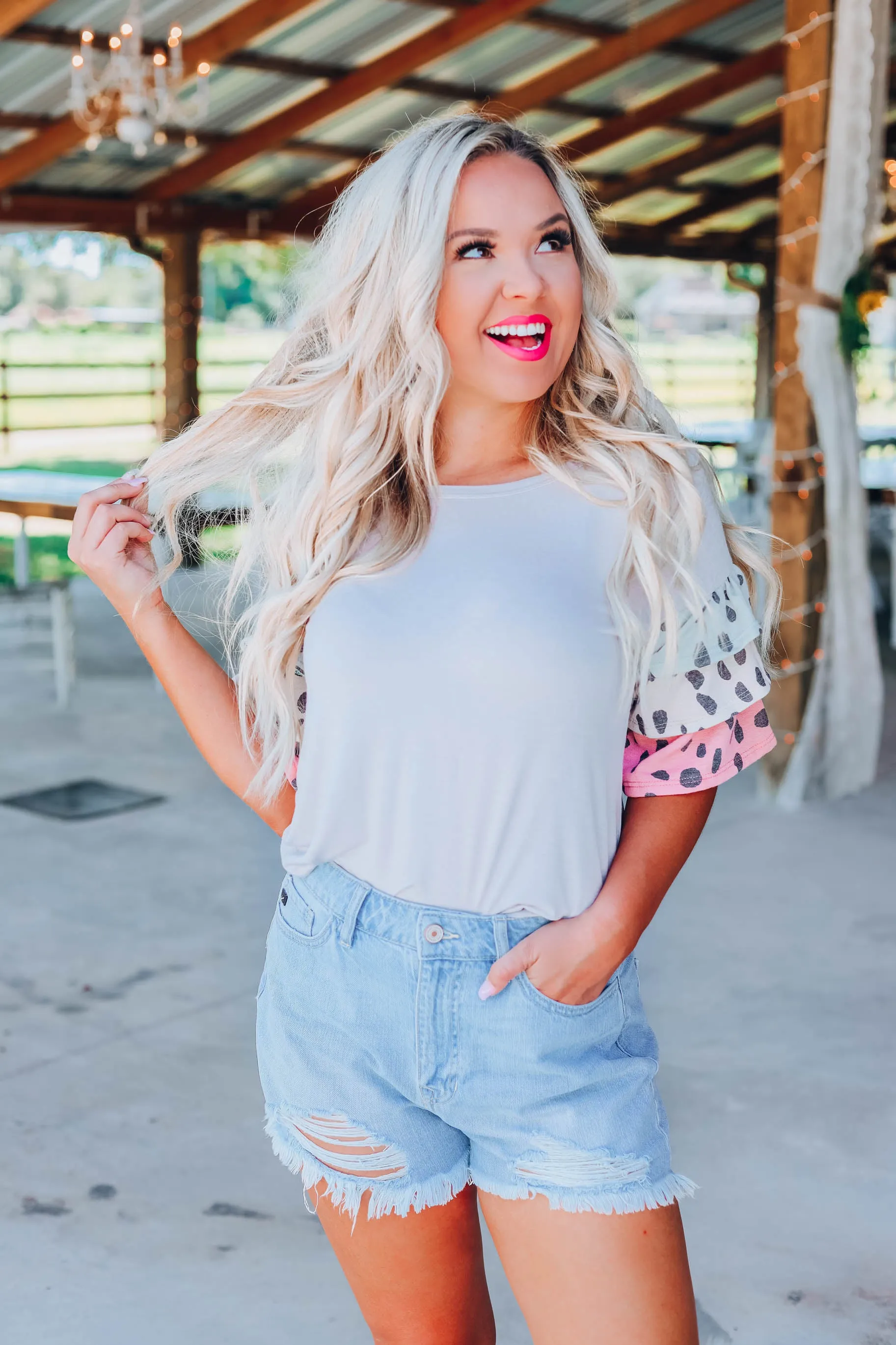 Fierce and Feminine Top - Grey