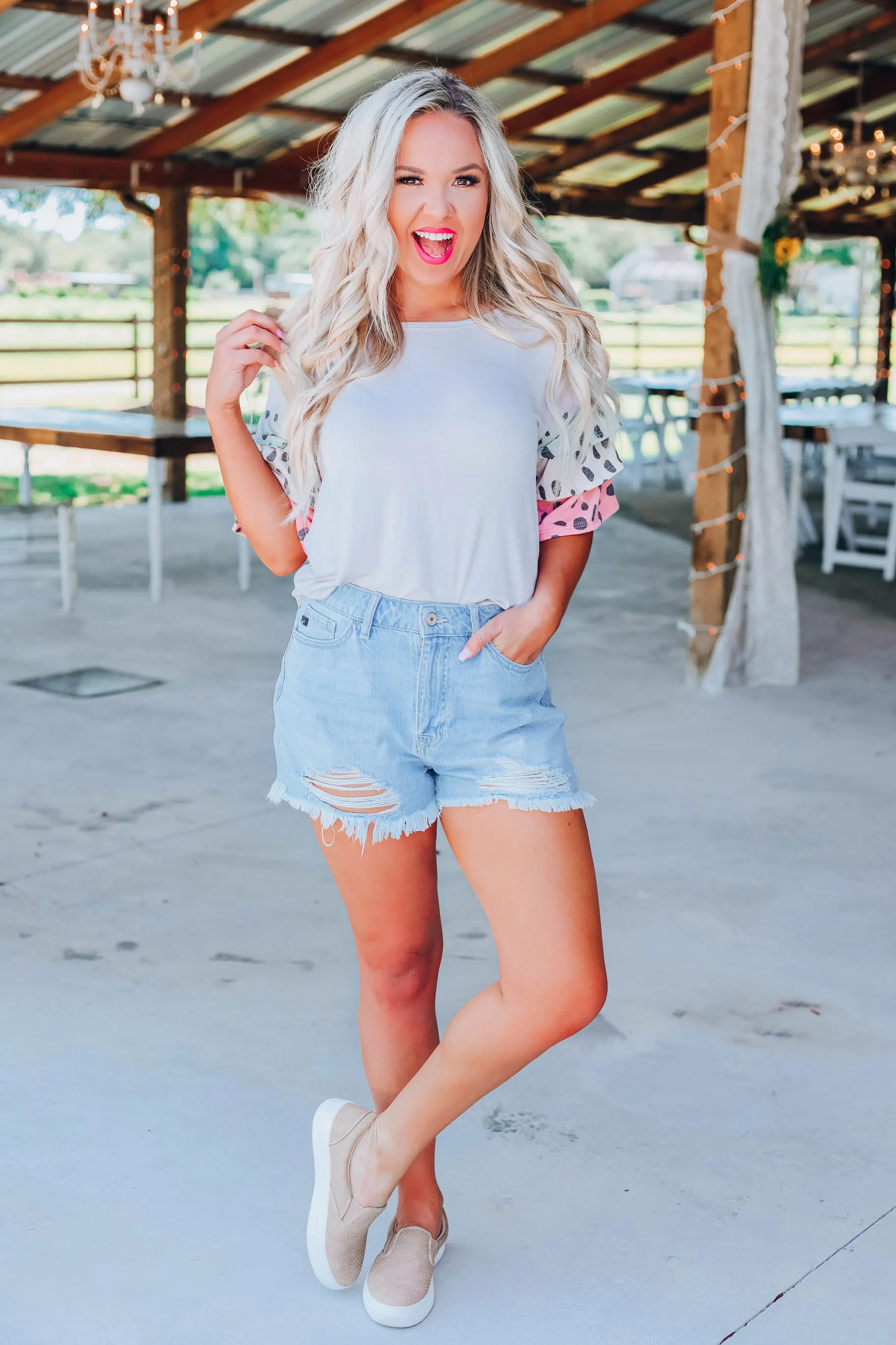 Fierce and Feminine Top - Grey