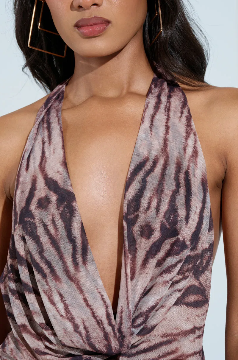 FIERCE ZEBRA MAXI DRESS