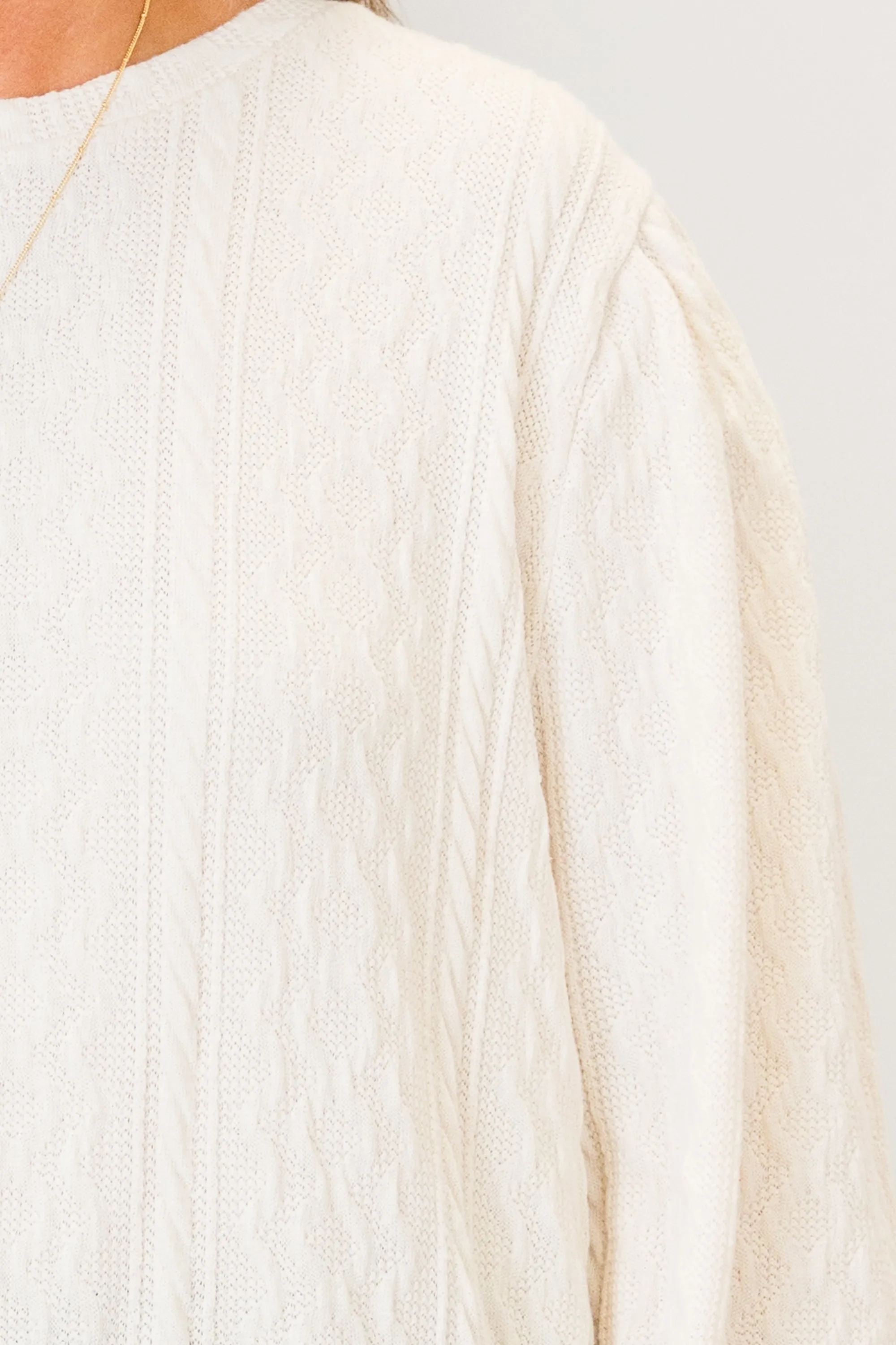 Finding My Passion Top, Cream