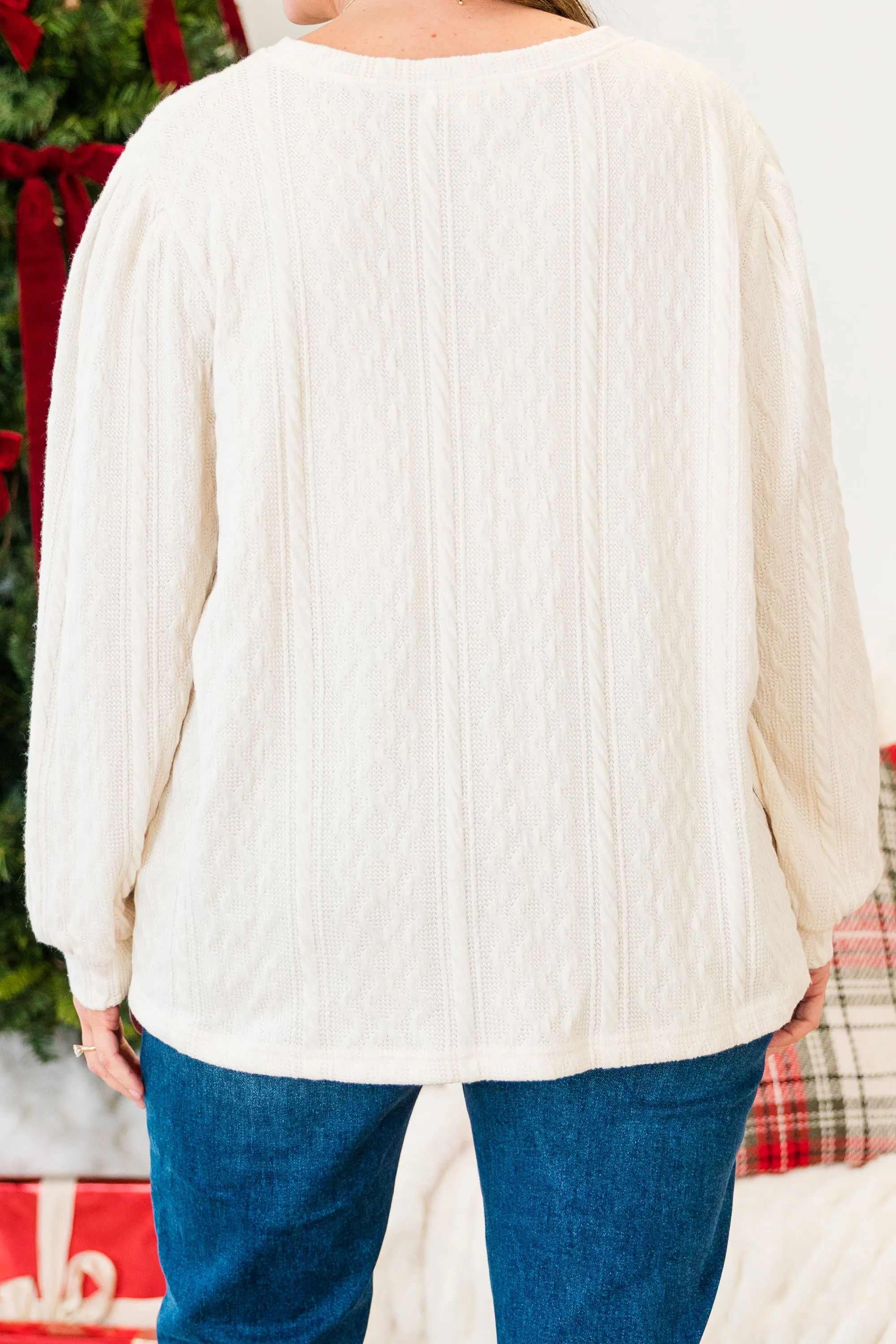 Finding My Passion Top, Cream