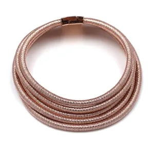Five-layered coil-style CHOKER NECKLACE (Six colors)