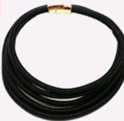 Five-layered coil-style CHOKER NECKLACE (Six colors)